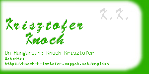 krisztofer knoch business card